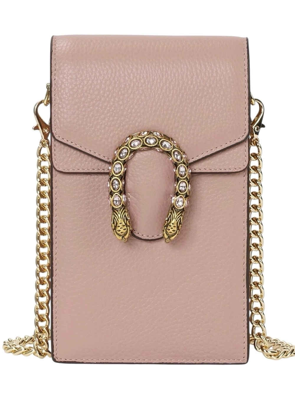 Tiffany & Fred Paris Dragon Crystal Leather Phone Bag NWT
